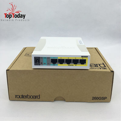 Router dell'ufficio di PoE di GIGABIT del router 5-PORT di Mikrotik RB260GSP piccolo