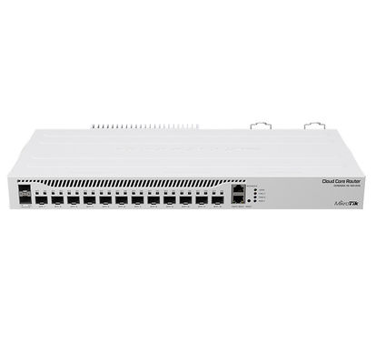 Router di fibra ottica pieno del porto RJ45 10G 25Gpbs RouterOS Wifi di Mikrotik CCR2004-1G-12S+2XS 15